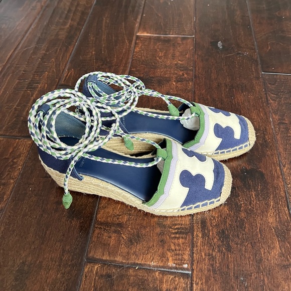 Tory Burch Laguna Espadrille Wedge Size 6 - Picture 6 of 9